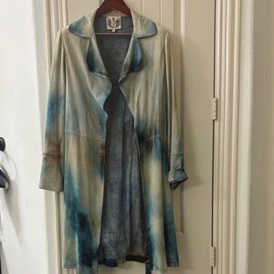 Nigel Preston & Knight Blue and Cream Trench Coat